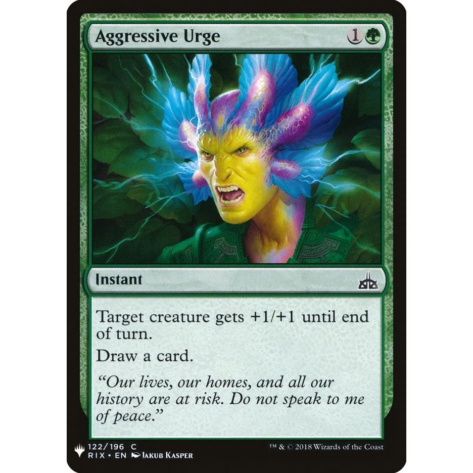 Image for Aggressive Urge (122) (LIST) - Magic: The Gathering