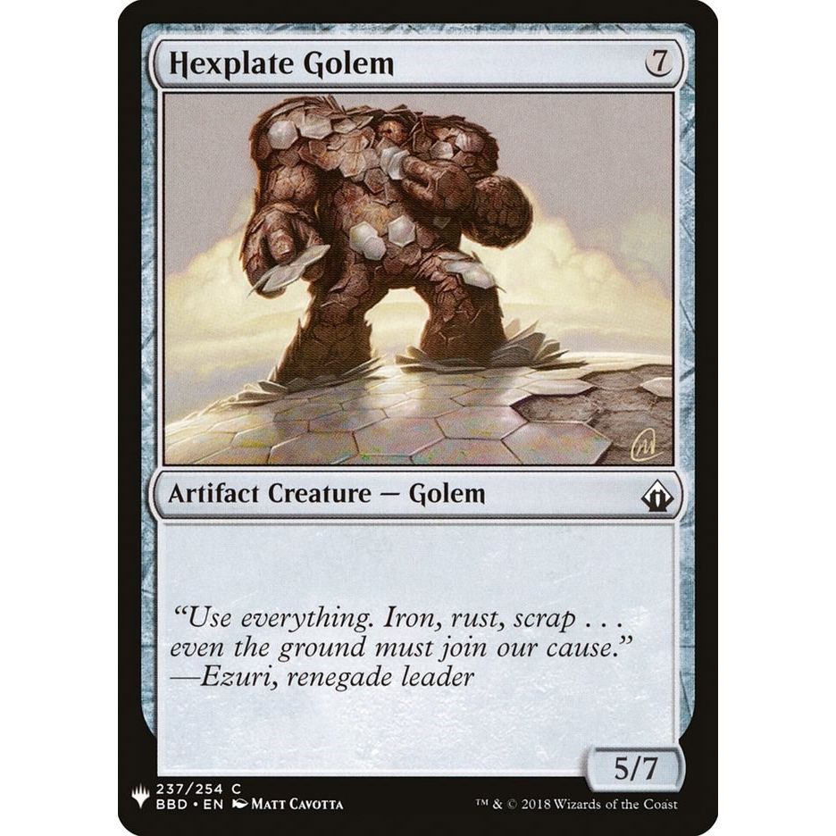 Image for Hexplate Golem (237) (LIST) - Magic: The Gathering
