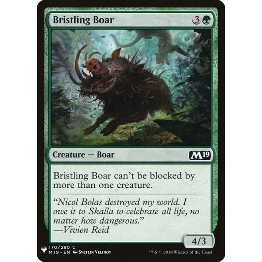 Image for Bristling Boar (170) (LIST) - Magic: The Gathering