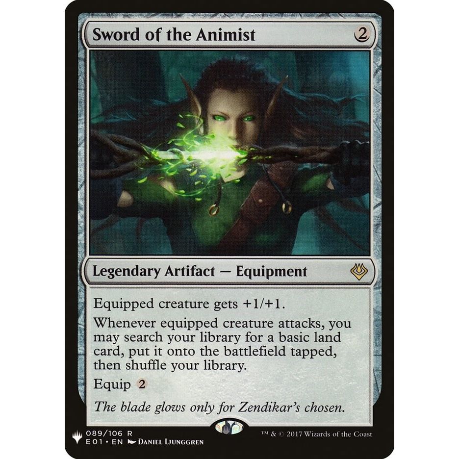 Image for Sword of the Animist (E01) (89) (LIST) - Magic: The Gathering