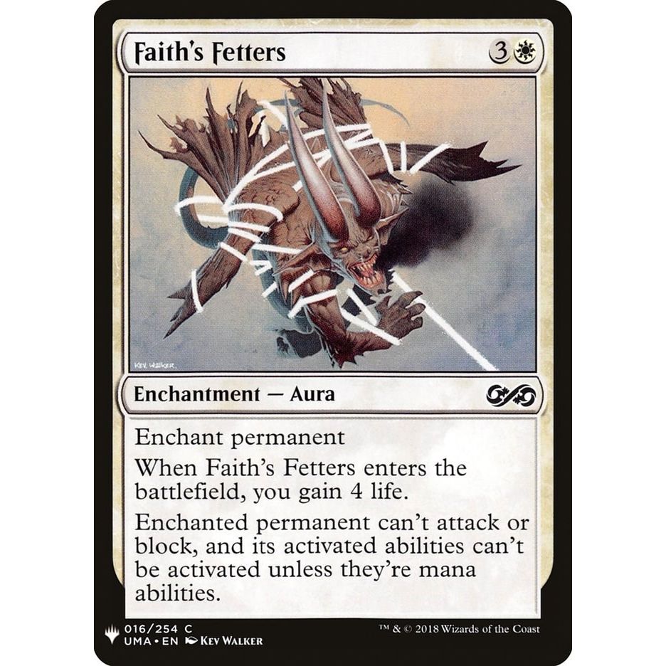 Image for Faith's Fetters (16) (LIST) - Magic: The Gathering