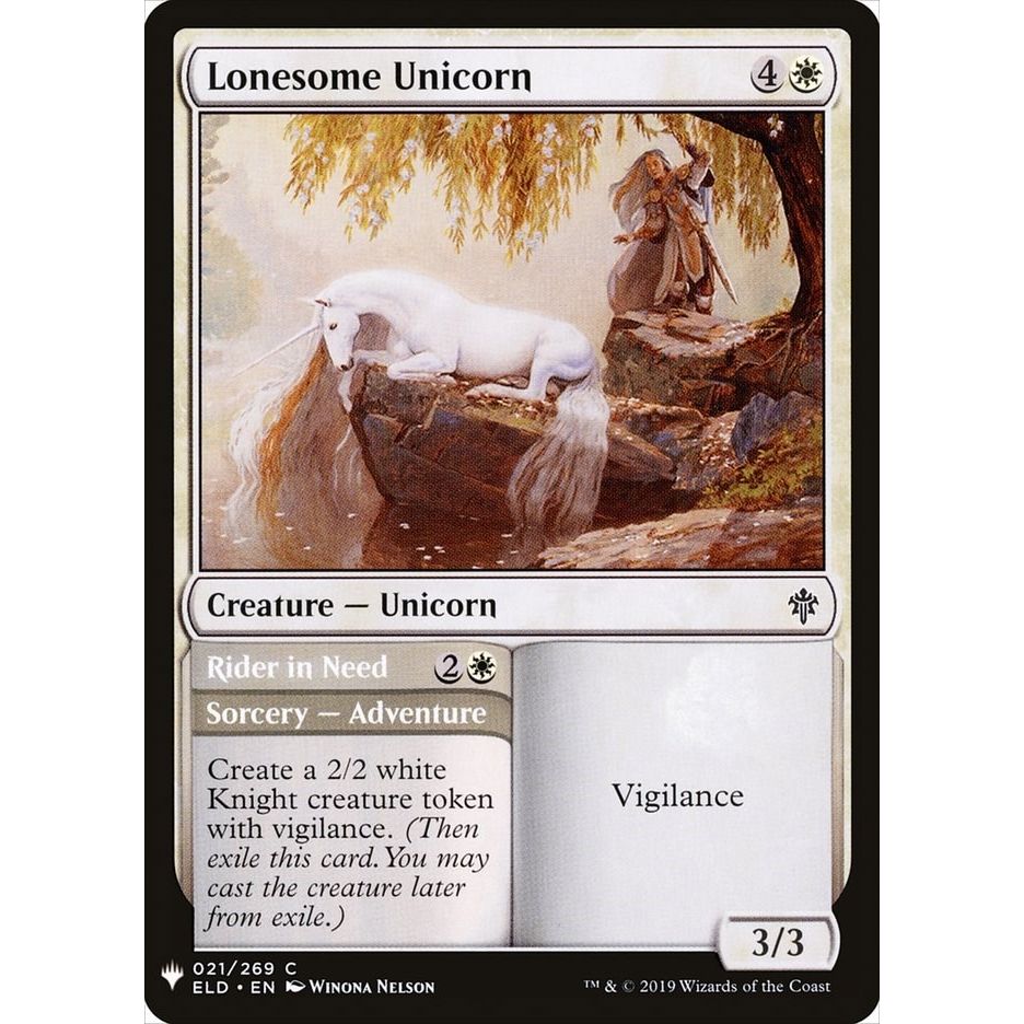 Image for Lonesome Unicorn (21) (LIST) - Magic: The Gathering