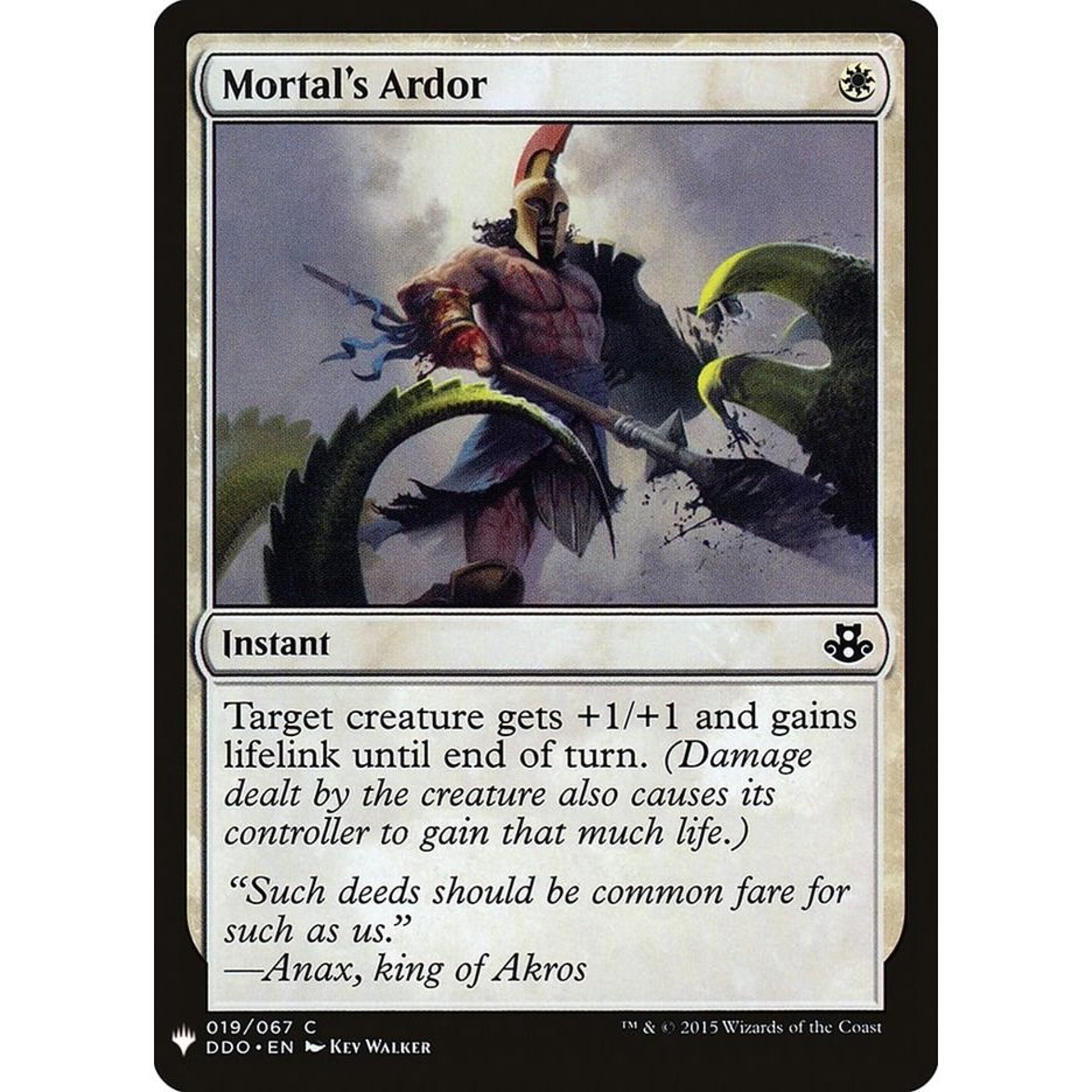 Image for Mortal's Ardor (19) (LIST) - Magic: The Gathering