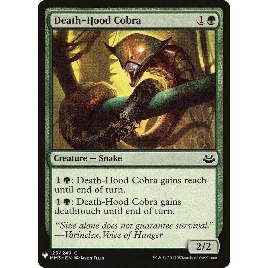 Image for Death-Hood Cobra (123) (LIST) - Magic: The Gathering