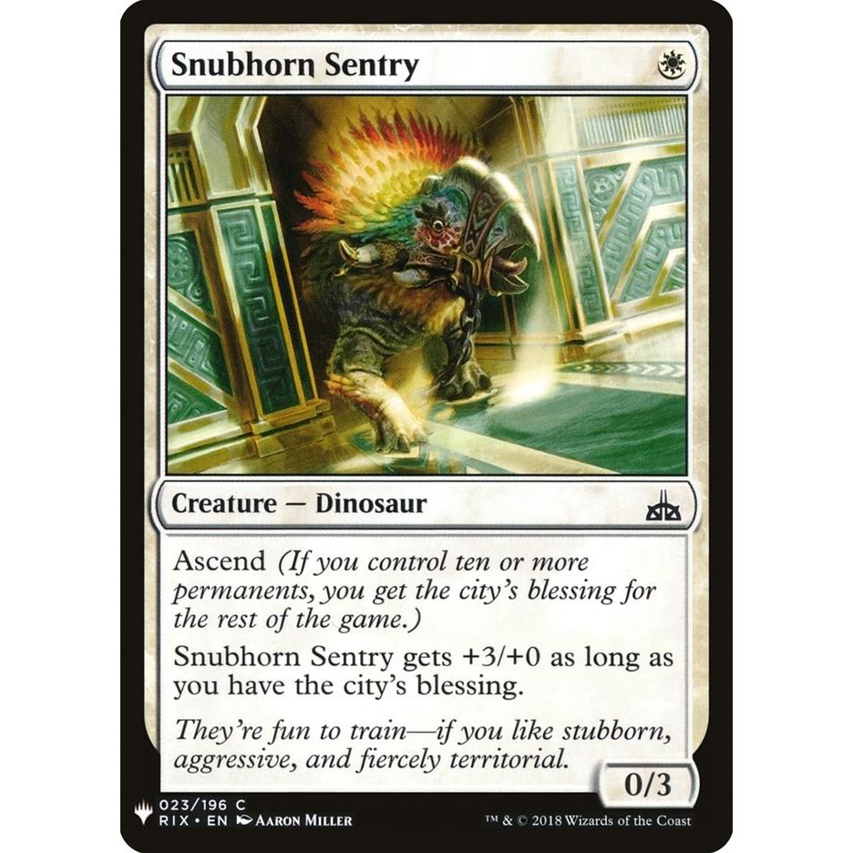 Image for Snubhorn Sentry (23) (LIST) - Magic: The Gathering
