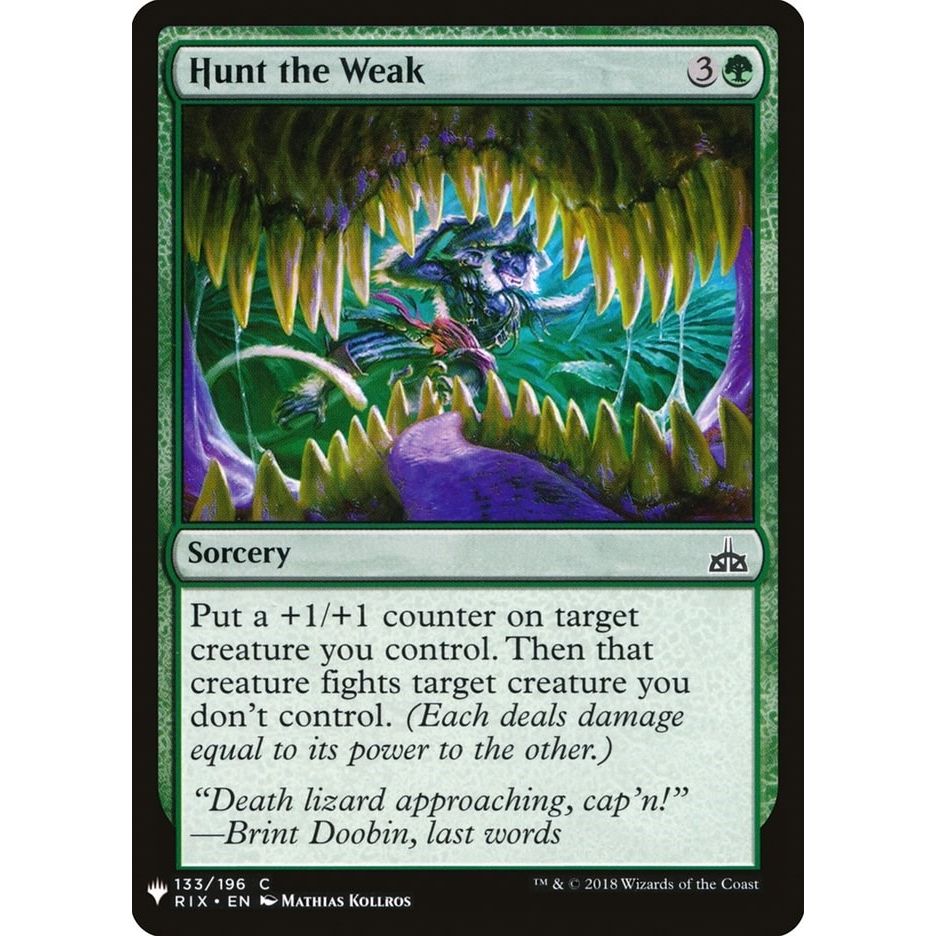 Image for Hunt the Weak (133) (LIST) - Magic: The Gathering