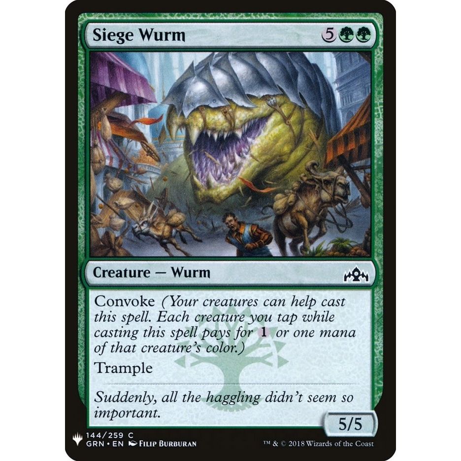 Image for Siege Wurm (144) (LIST) - Magic: The Gathering