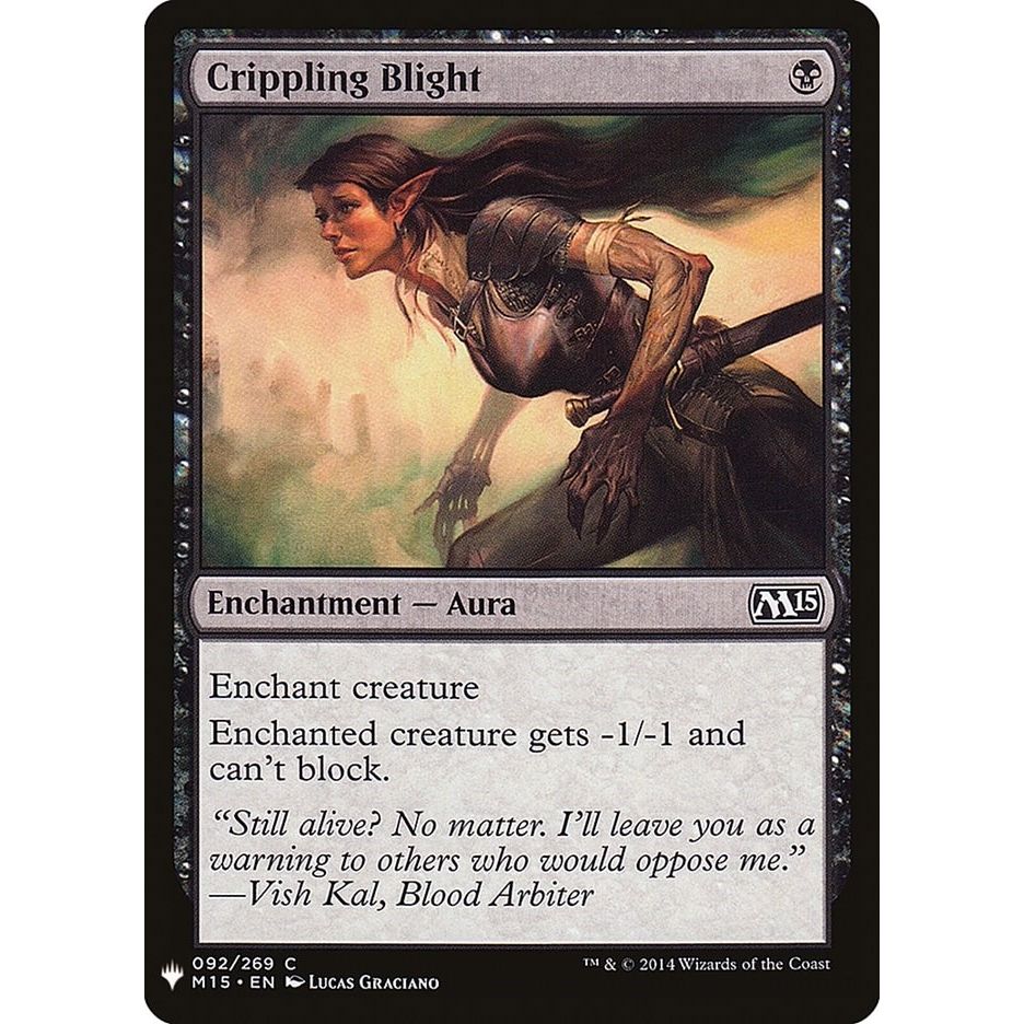 Image for Crippling Blight (92) (LIST) - Magic: The Gathering
