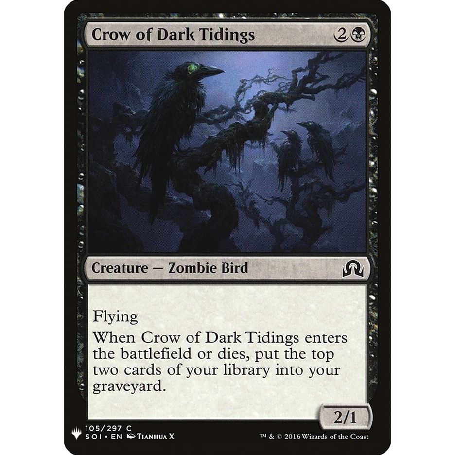 Image for Crow of Dark Tidings (105) (LIST) - Magic: The Gathering