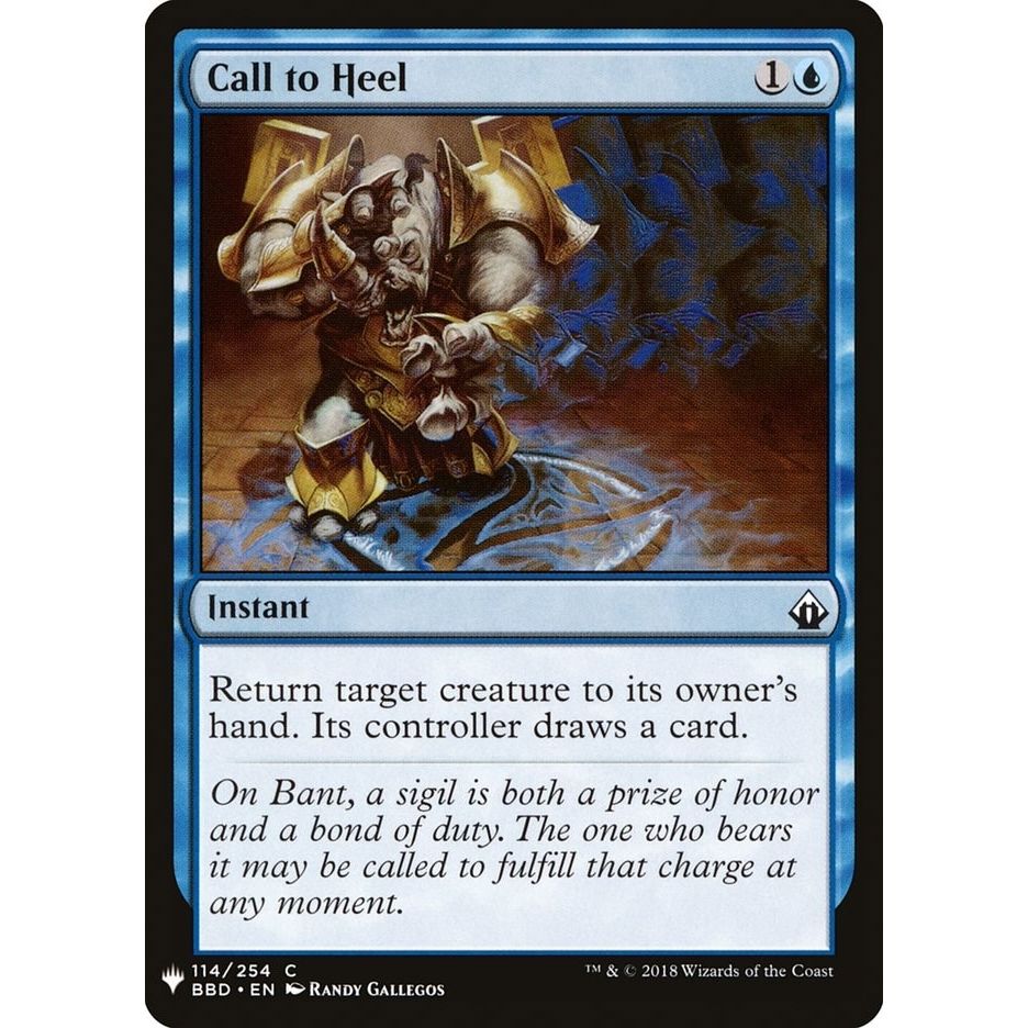 Image for Call to Heel (114) (LIST) - Magic: The Gathering