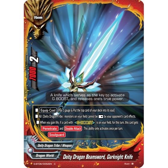 Image for Deity Dragon Beamsword, Garknight Knife (S-BT06/0052EN) (S-BT06) - Future Card BuddyFight