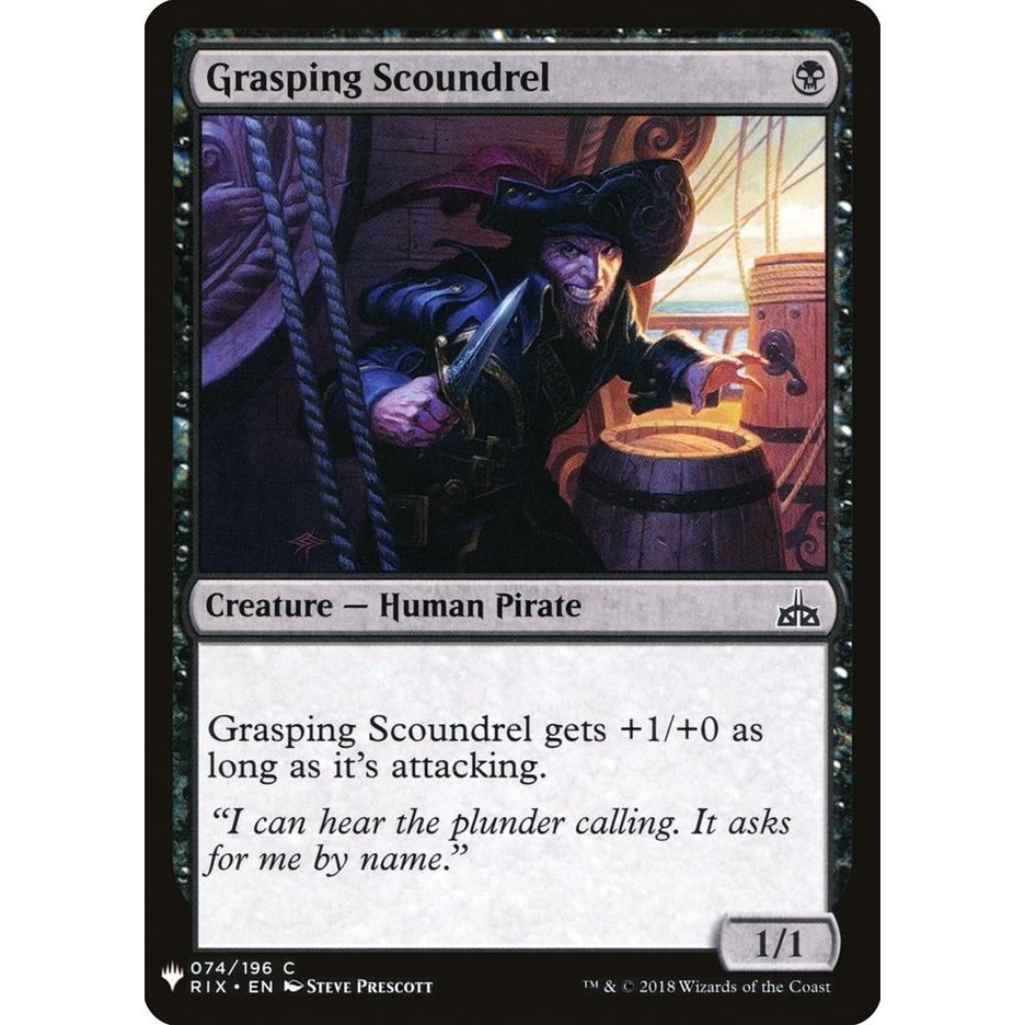 Image for Grasping Scoundrel (74) (LIST) - Magic: The Gathering