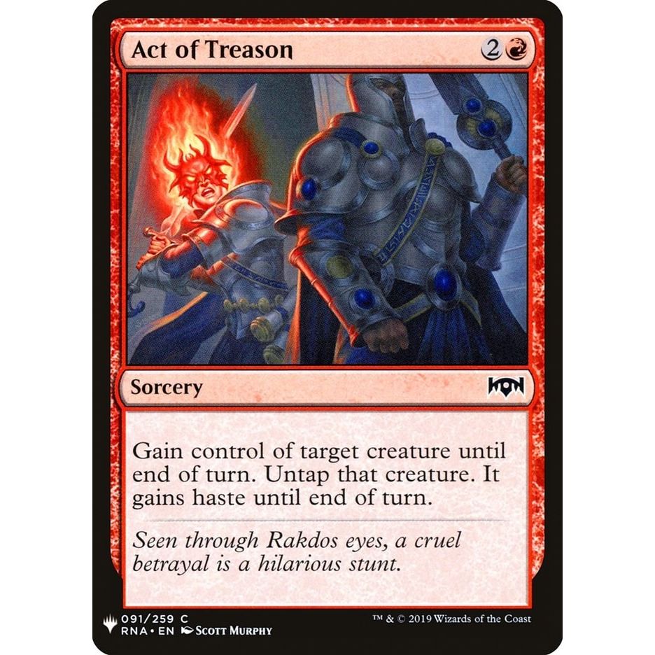 Image for Act of Treason (91) (LIST) - Magic: The Gathering