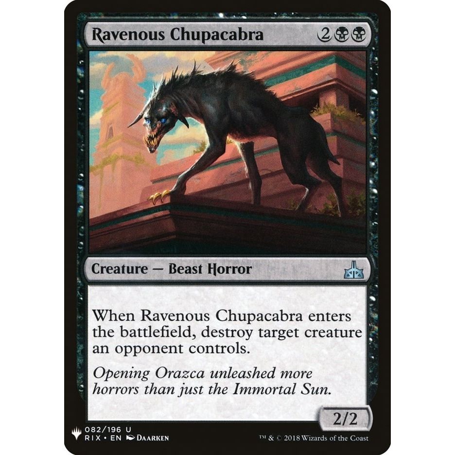 Image for Ravenous Chupacabra (82) (LIST) - Magic: The Gathering