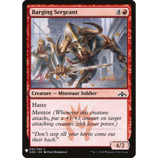 Image for Barging Sergeant (92) (LIST) - Magic: The Gathering