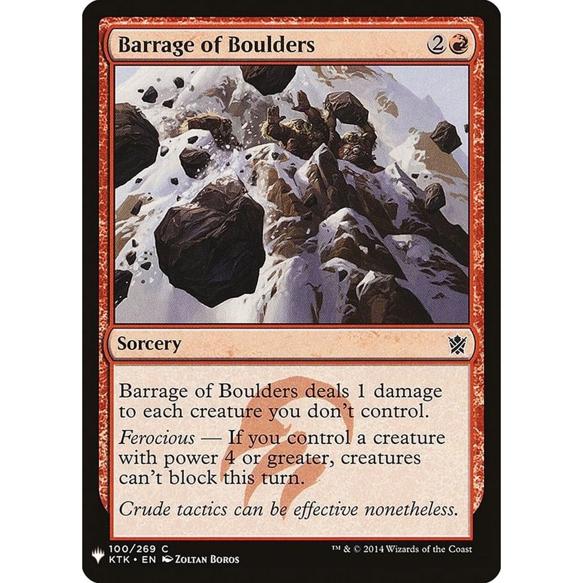 Image for Barrage of Boulders (100) (LIST) - Magic: The Gathering