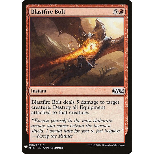 Image for Blastfire Bolt (130) (LIST) - Magic: The Gathering