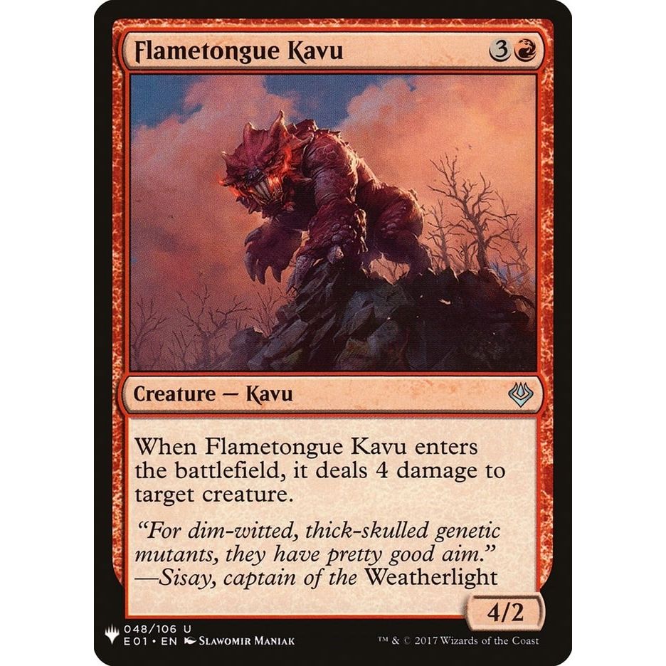 Image for Flametongue Kavu (48) (LIST) - Magic: The Gathering