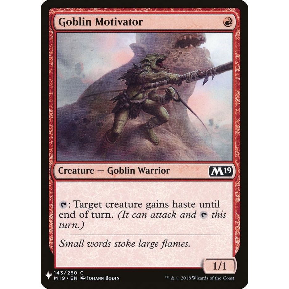 Image for Goblin Motivator (143) (LIST) - Magic: The Gathering