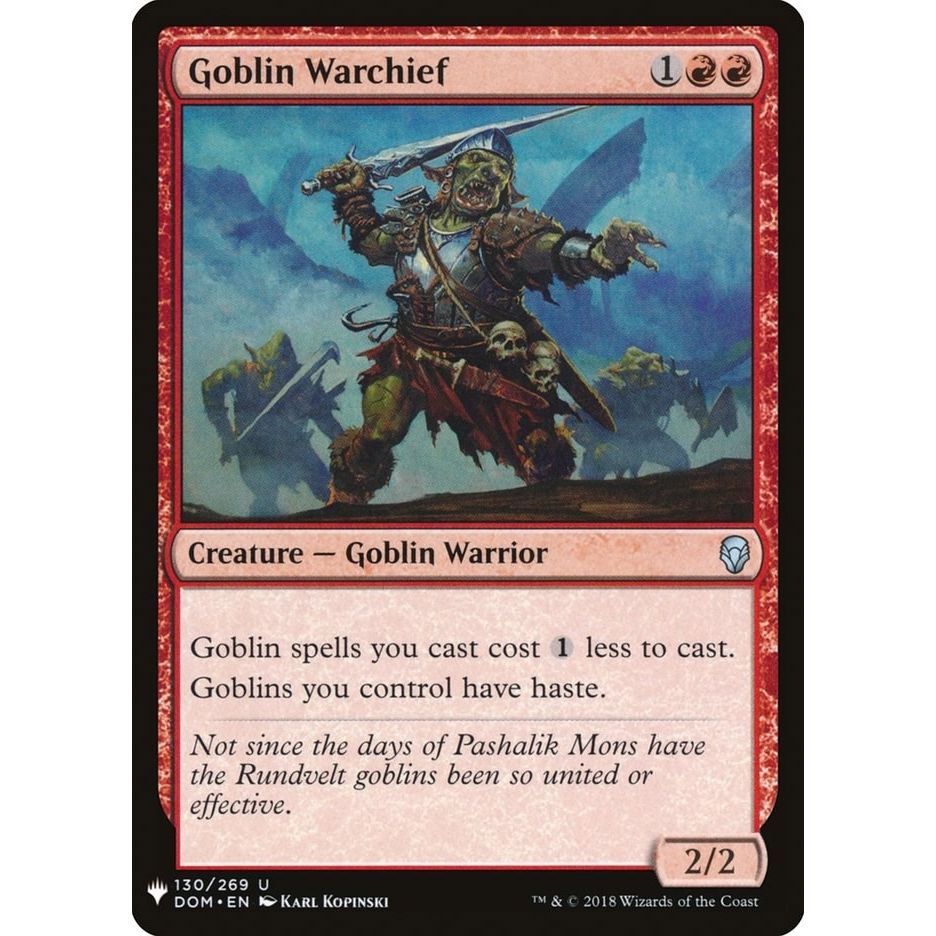 Image for Goblin Warchief (130/269) (LIST) - Magic: The Gathering