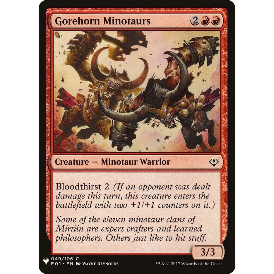 Image for Gorehorn Minotaurs (49) (LIST) - Magic: The Gathering