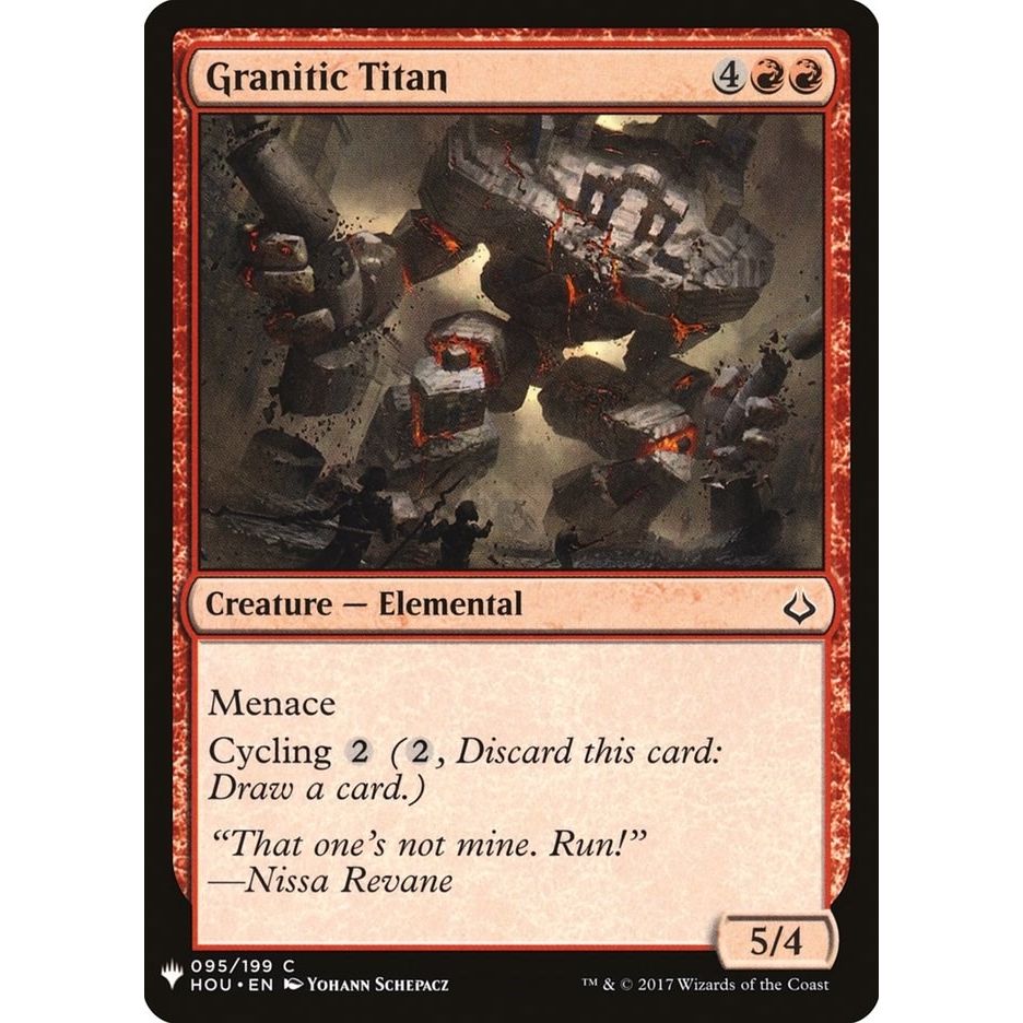 Image for Granitic Titan (95) (LIST) - Magic: The Gathering