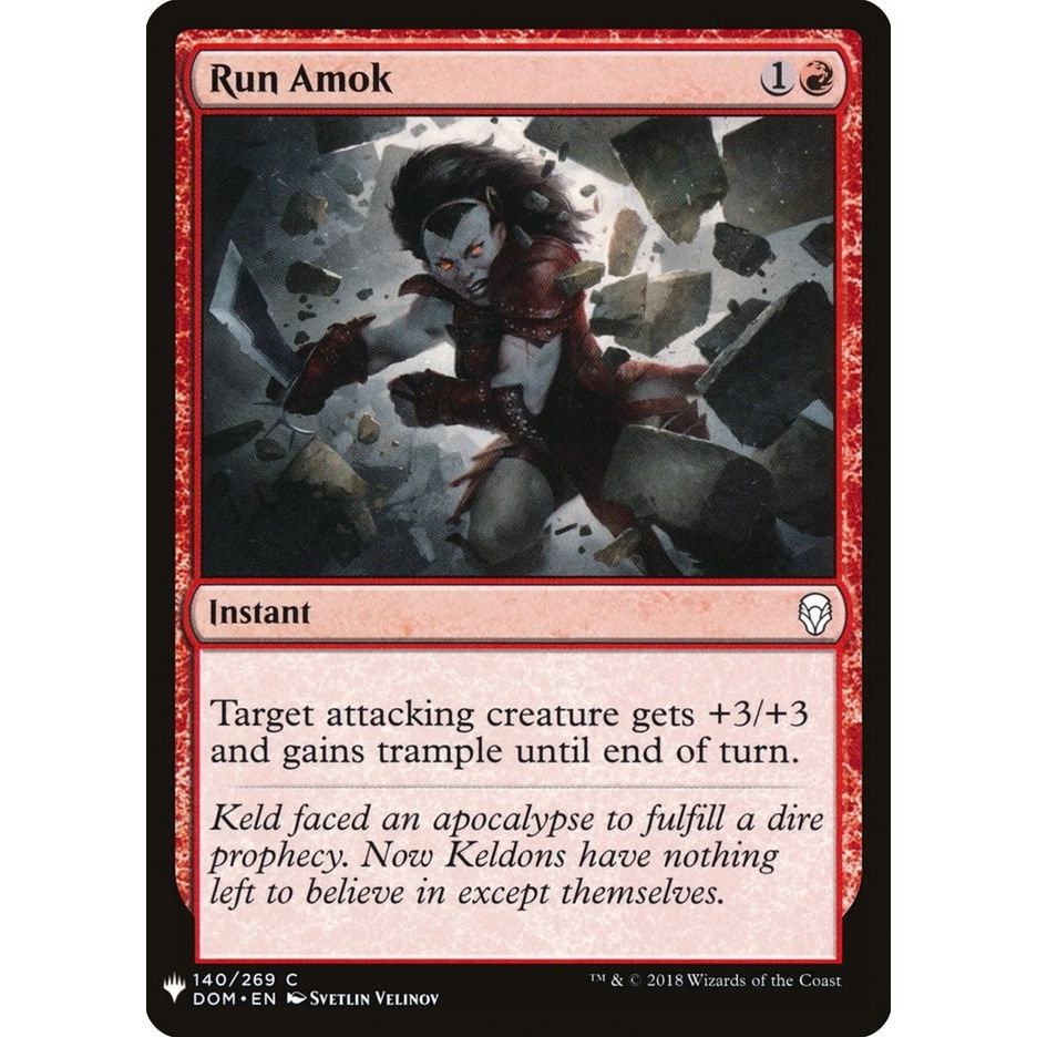 Image for Run Amok (140) (LIST) - Magic: The Gathering