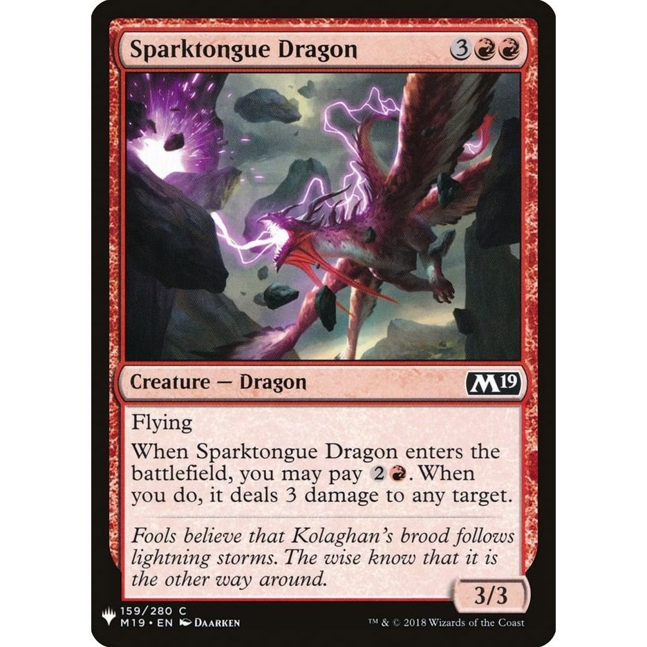 Image for Sparktongue Dragon (159) (LIST) - Magic: The Gathering