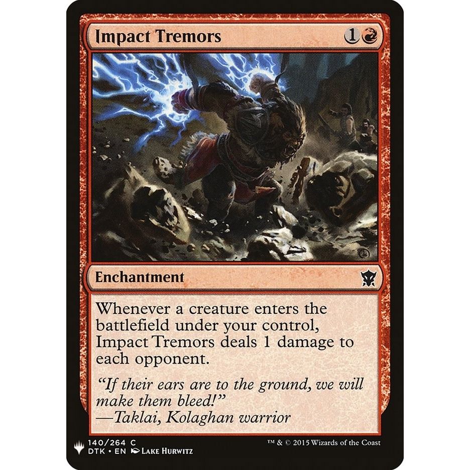 Image for Impact Tremors (140) (LIST) - Magic: The Gathering