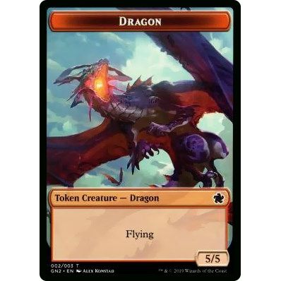 Image for Dragon // Dinosaur Double-Sided Token (2 // 3) (GN2) - Magic: The Gathering