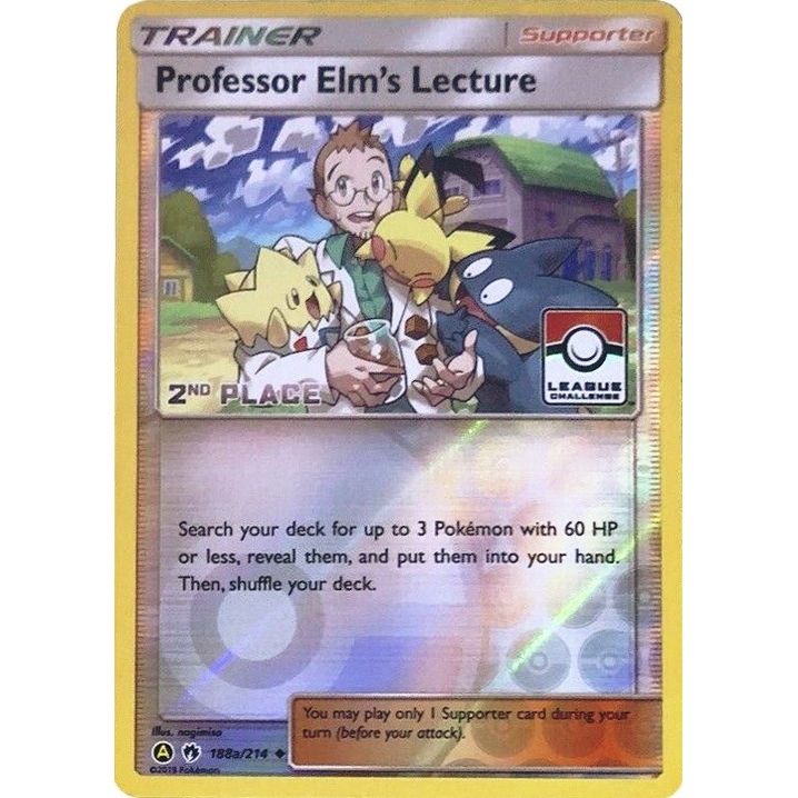 Image for Professor Elm's Lecture - 188a/214 (League Challenge) [2nd Place] (188a/214) (PR) - Pokemon