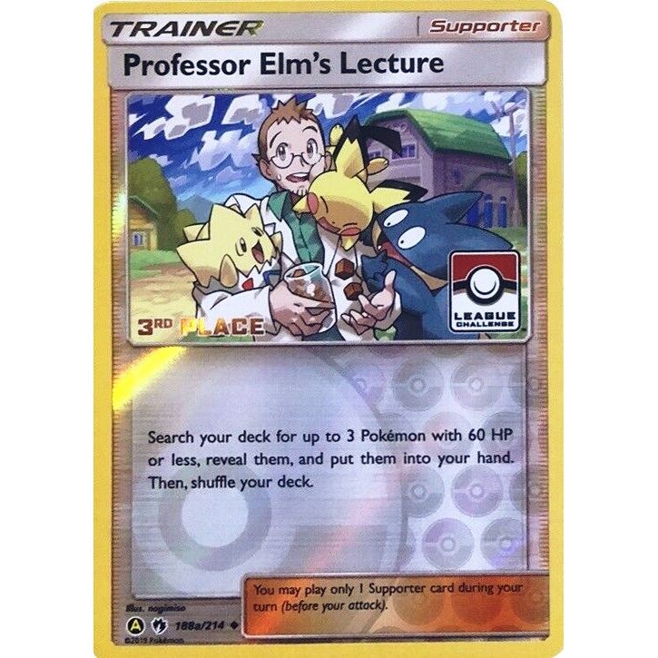 Image for Professor Elm's Lecture - 188a/214 (League Challenge) [3rd Place] (188a/214) (PR) - Pokemon