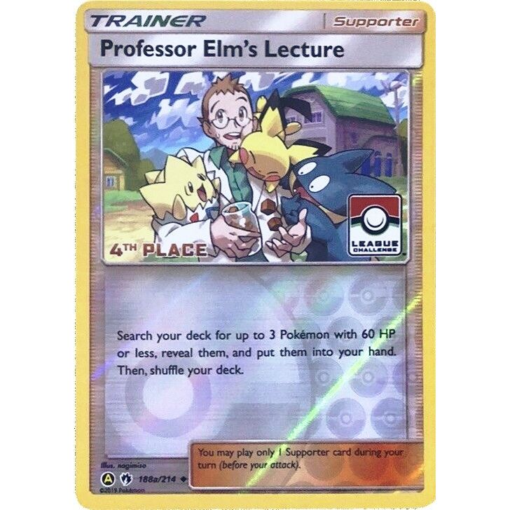 Image for Professor Elm's Lecture - 188a/214 (League Challenge) [4th Place] (188a/214) (PR) - Pokemon