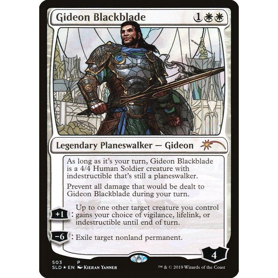 Image for Gideon Blackblade (Stained Glass) (503) (SLD) - Magic: The Gathering