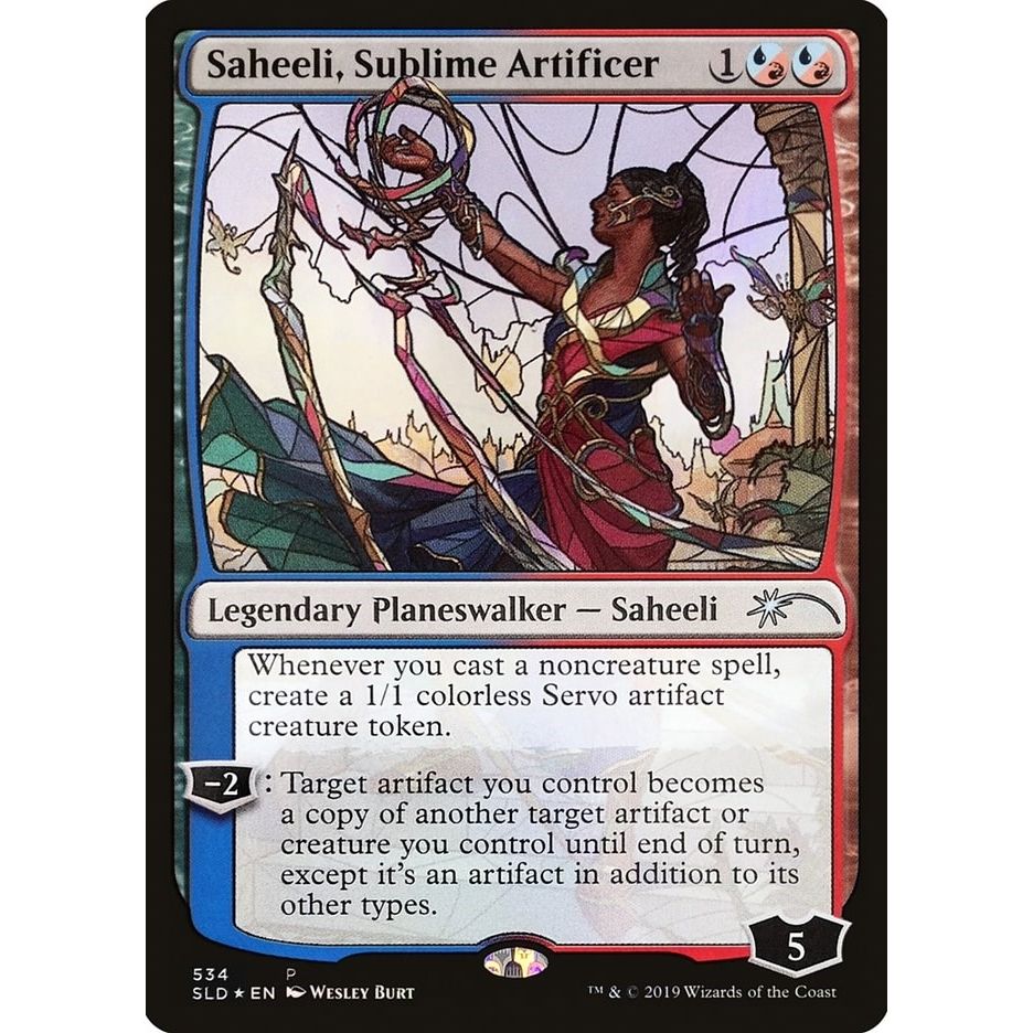 Image for Saheeli, Sublime Artificer (Stained Glass) (534) (SLD) - Magic: The Gathering