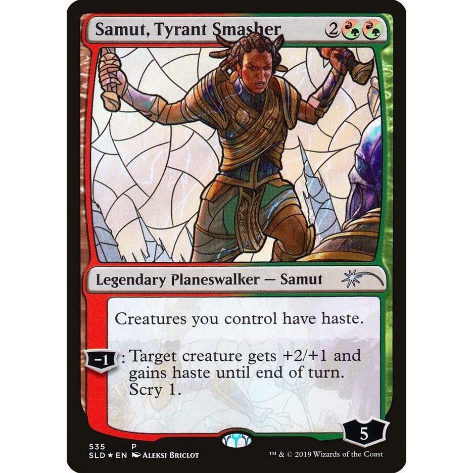 Image for Samut, Tyrant Smasher (Stained Glass) (535) (SLD) - Magic: The Gathering