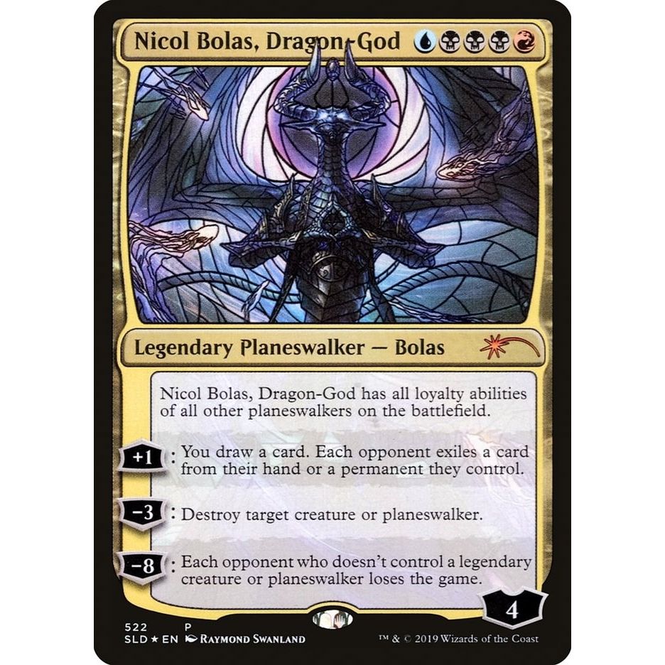 Image for Nicol Bolas, Dragon-God (Stained Glass) (522) (SLD) - Magic: The Gathering