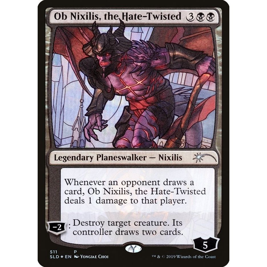 Image for Ob Nixilis, the Hate-Twisted (Stained Glass) (511) (SLD) - Magic: The Gathering