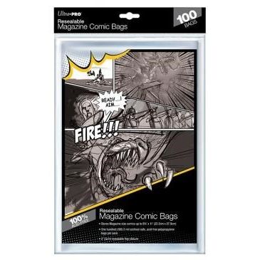Image for Magazine Bags - Resealable 8-3/4" x 11" (100-Pack) - Collectible Storage