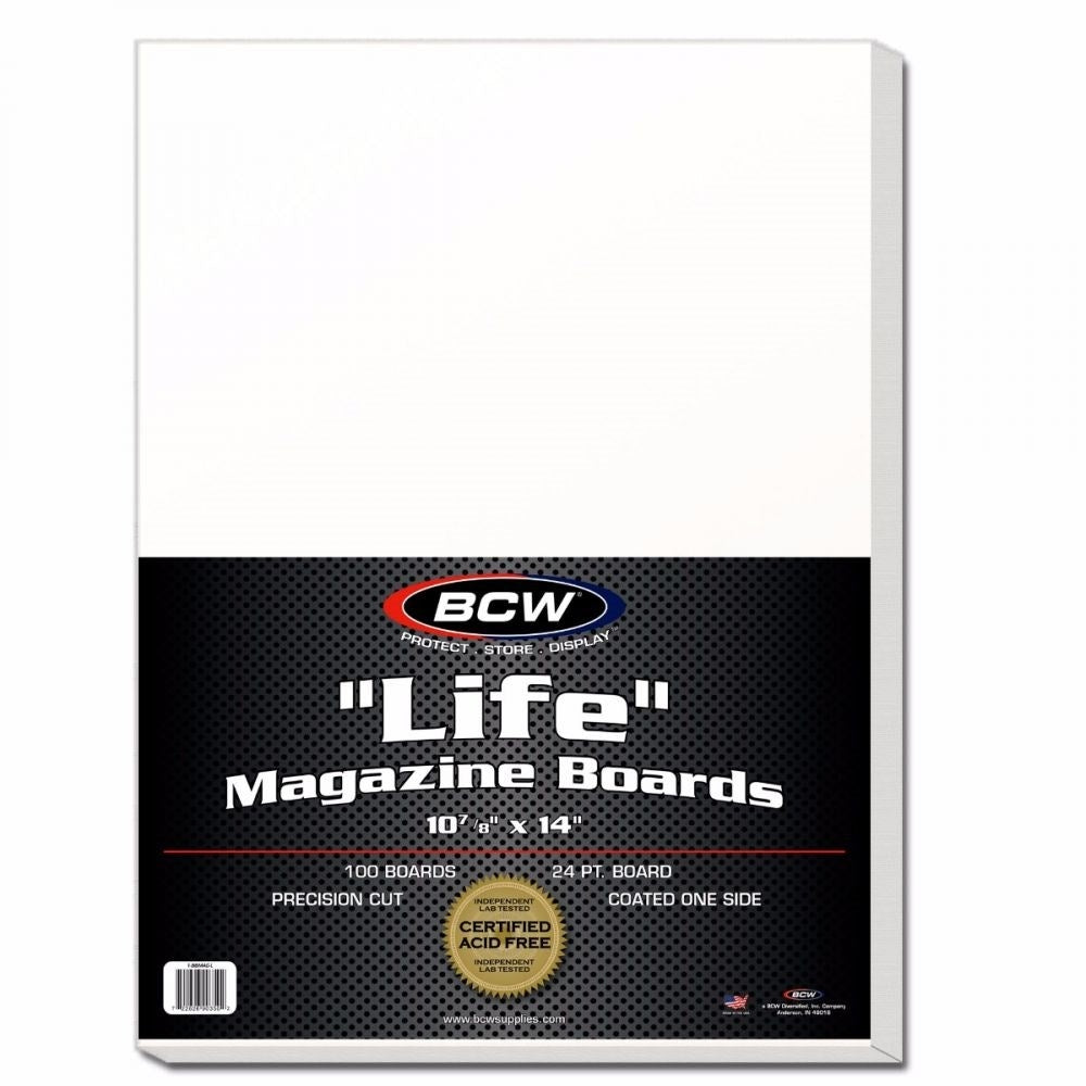 Image for Comic Backing Boards - 'Life' Magazine (100-Pack) - Collectible Storage
