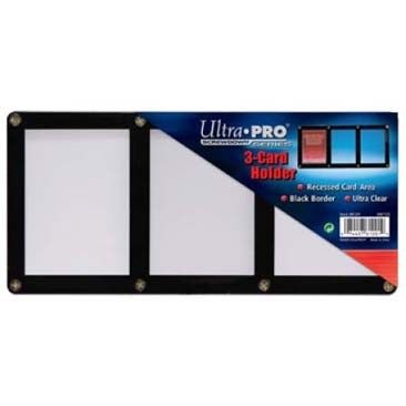 Image for 3-Card Black Frame Screwdown Holder - Collectible Storage
