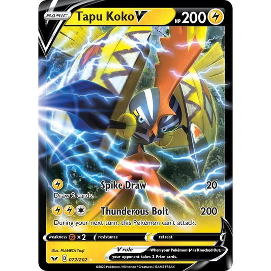 Image for Tapu Koko V (072/202) (SWSH01) - Pokemon