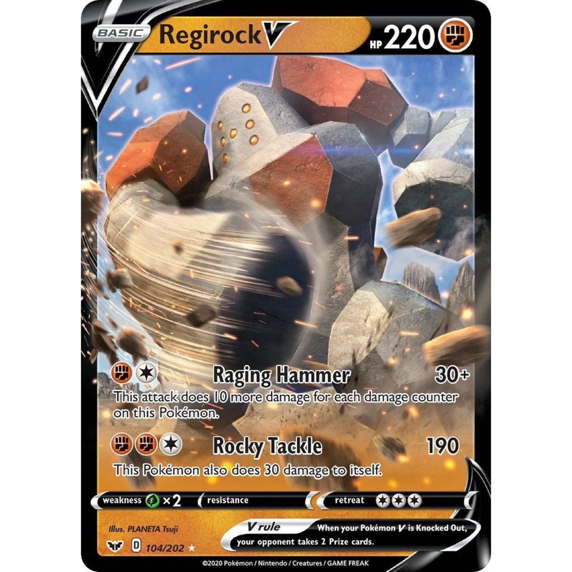 Image for Regirock V (104/202) (SWSH01) - Pokemon