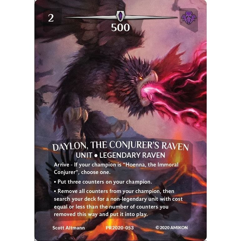 Image for Daylon, the Conjurer's Raven (Full Art) (PR2020-053) (PR) - Argent Saga TCG