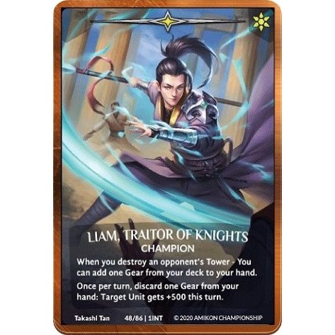 Image for Liam, Traitor of Knights (Bronze Metal Prize Card) (48/86 1INT) (PR) - Argent Saga TCG