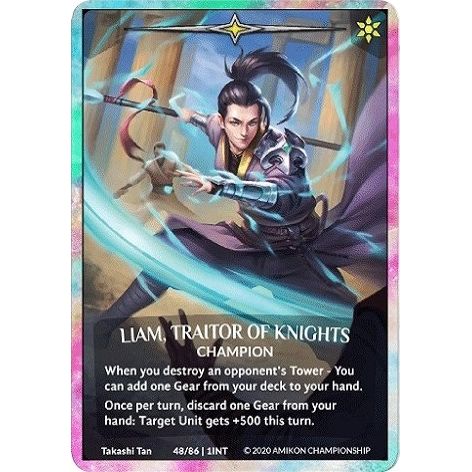 Image for Liam, Traitor of Knights (Rainbow Metal Prize Card) (48/86 1INT) (PR) - Argent Saga TCG
