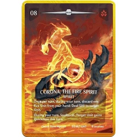 Image for Corona, the Fire Spirit (Gold Metal Prize Card) (5/86 | 1INT) (PR) - Argent Saga TCG