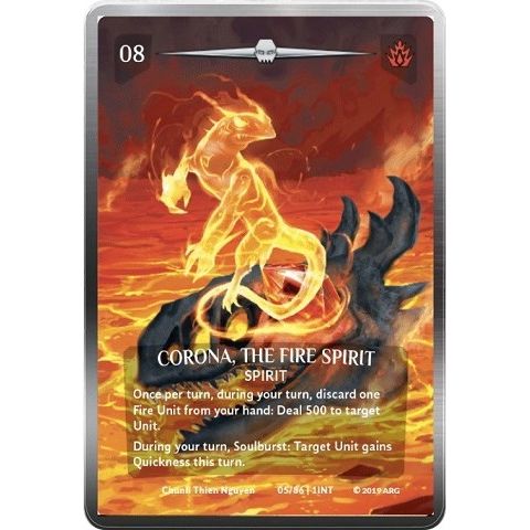 Image for Corona, the Fire Spirit (Silver Metal Prize Card) (5/86 | 1INT) (PR) - Argent Saga TCG