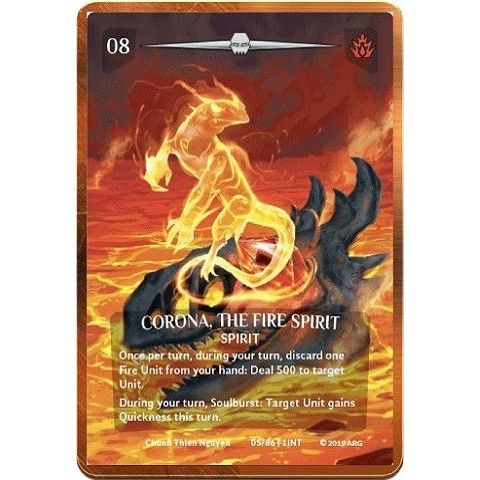 Image for Corona, the Fire Spirit (Bronze Metal Prize Card) (5/86 | 1INT) (PR) - Argent Saga TCG