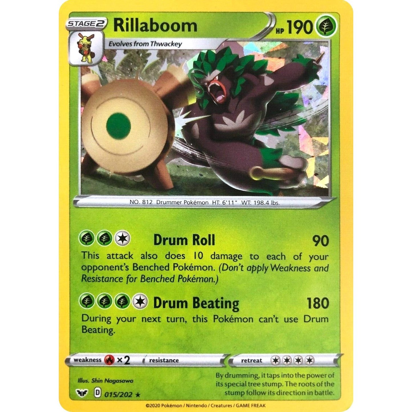 Image for Rillaboom - 015/202 (Cracked Ice Holo) (015/202) (PR) - Pokemon